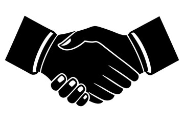 Handshake icon, Business agreement handshake vector