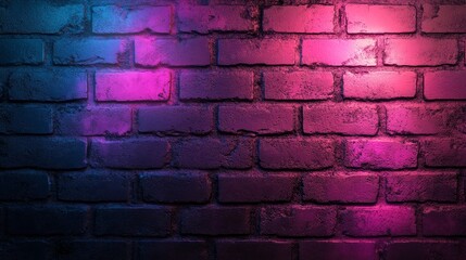 Vibrant neon brick walls in black, pink, and purple tones. Future urban street design with bold colors, perfect for modern backgrounds and dynamic visual projects.