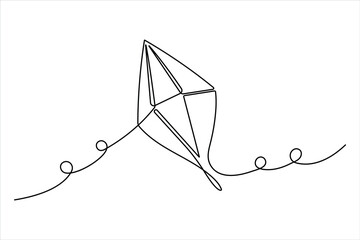 Diamond continuous one line art drawing of design vector illustration

