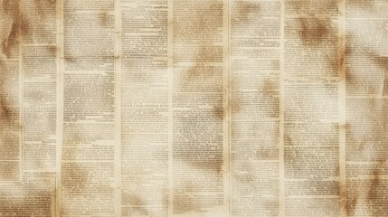 Fototapeta premium A vintage paper texture background with aged, yellowed pages for use in design projects and as a historical or antique backdrop.