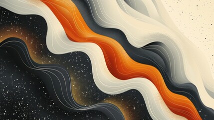 Generate an abstract background that merges fluid lines with geometric patterns. Create a visual rhythm that captures the essence of energy and movement