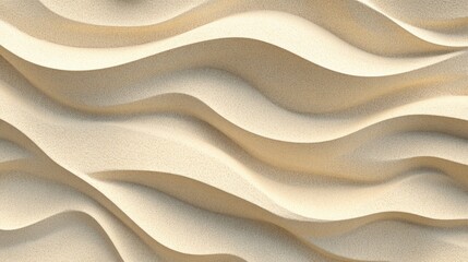 Obraz premium Abstract beige wave pattern background with smooth curves creates a serene and modern aesthetic for design projects and wall art.