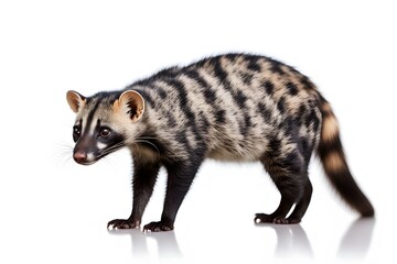 Obraz premium African civet animal on white background, AI Generated