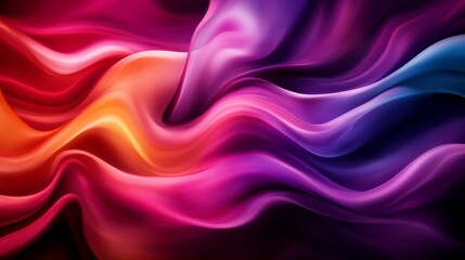 Fototapeta premium Abstract colorful background with vibrant, flowing, and smooth gradient waves in red, orange, purple, and blue hues.