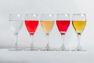 alcohol drinks on the table