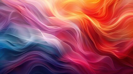 Obraz premium Develop an abstract backdrop using swirling gradients and energetic patterns. Focus on fluid lines and geometric shapes to convey a sense of dynamism and depth