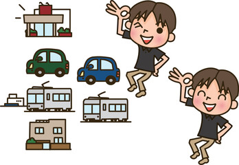 OKするアミューズメントスタッフの男性