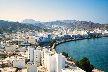 ムトラ要塞より美しいオマーン湾の景観