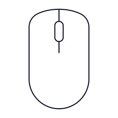 Wireless Mouse Outline Illustration