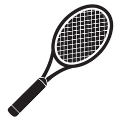 tennis bat vector silhouette