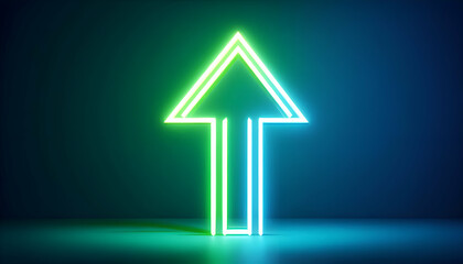 Fototapeta premium A rises arrow shows business growth, template background