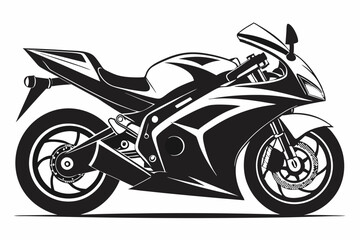 Motorcycle racing silhouette vector illustration, Super bike, sports bike