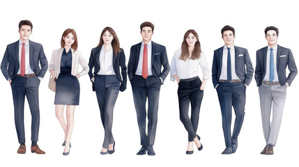 Obraz premium Diverse Business Team in Suits and Formalwear