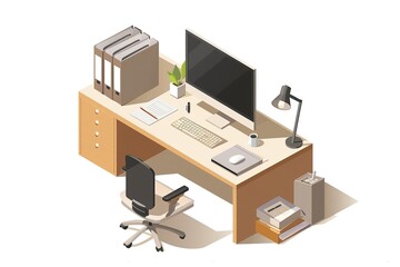 Fototapeta premium office work desk