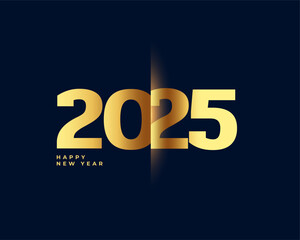 golden 2025 new year invitation background design