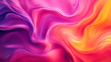 Obraz premium Vibrant abstract fluid art with swirls of pink, purple, and orange. Perfect for backgrounds, creativity, and modern designs.