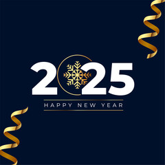 2025 new year eve holiday background with golden confetti
