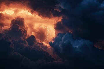 beautiful thunder in the sky , ai