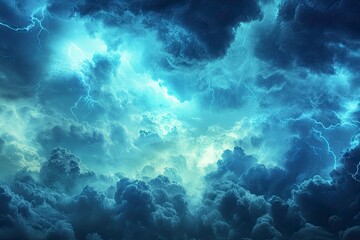 Fototapeta premium beautiful thunder in the sky , ai