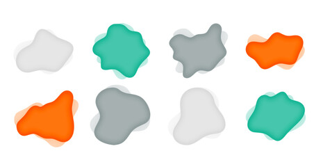 flat style organic blob shape in collection