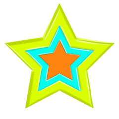 Green Star Icon: Guiding Light of Excellenc. This illustration can be used across various contexts, from educational materials to promotional materials, to highlight and emphasize key points.
