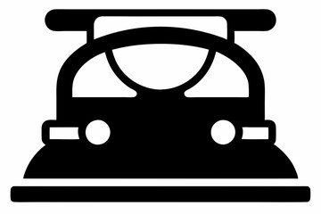
iron vector icon, silhouette of clothe ironing icon
