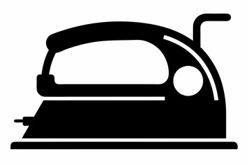 
iron vector icon, silhouette of clothe ironing icon
