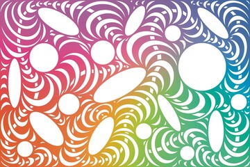 Abstract, doodle, lines with many colors without fixed shape with circle in image, create image, multicolored lines with beautiful colors create image, doodle, pattern, white background.