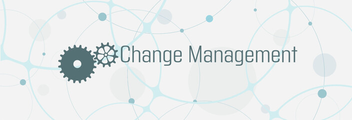 change management sign on white background	