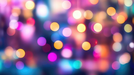 Fototapeta premium Colorful lights in a dreamy haze