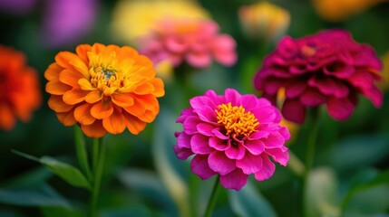 Elegant flowers blooming in vibrant hues