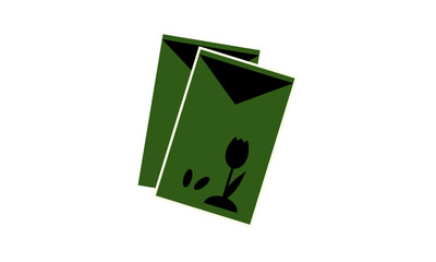 Creative book rose logo design