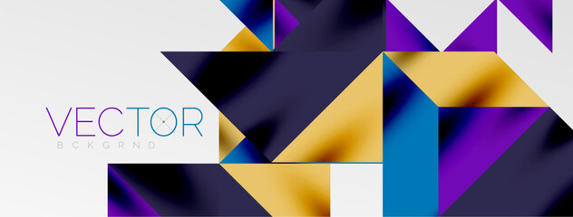 Tech minimal overlapping triangle shapes elements geometric graphic pattern