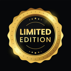 vector Limited Edition Gold label for luxury product
