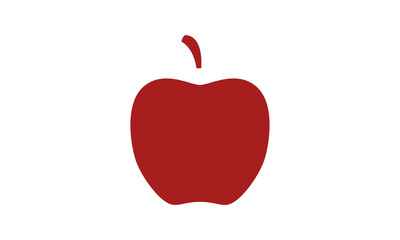 Red apple logo design template