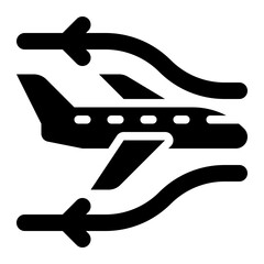 aerodynamics, air flow, airplane, science, gas dynamics, aeronautics, avionics solid or glyph icon