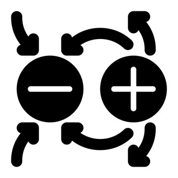 electrostatics, electro, static, electricity, science, electrical solid or glyph icon