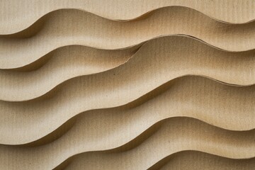 Abstract brown recycled paper background. Old Kraft paper texture box craft stripes pattern. top view , ai