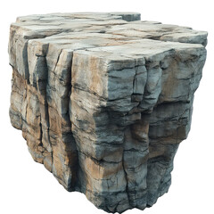 Realistic rock formation suitable for natural scenery, landscaping, or outdoor adventure themes.