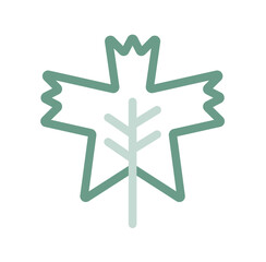 icon line two tune - maple leaf