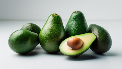 avocado isolated on white background