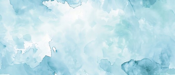 A serene background in pastel blue with gentle watercolor washes