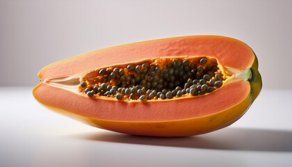 papaya isolated on white background