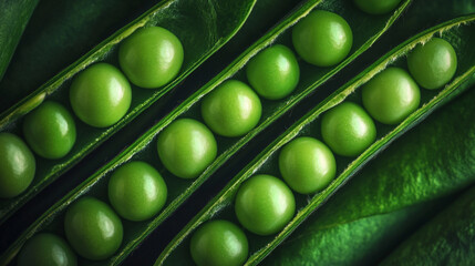 Fresh Green Peas in Pod