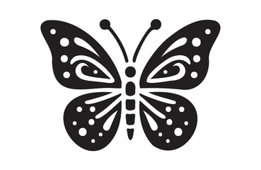Butterfly icon of a silhouette vector