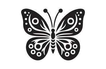 Butterfly icon of a silhouette vector