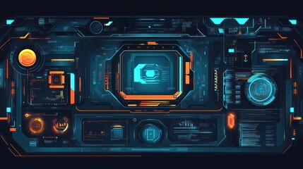 Fototapeta premium Futuristic Interface Design