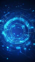 Fototapeta premium Abstract blue technology background