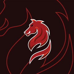 Animal horse logo vector design