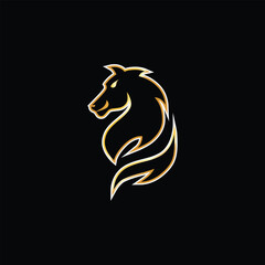 Animal horse logo vector design